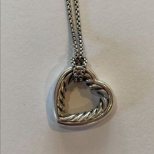 David Yurman cable heart pendant necklace